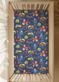 Load image into Gallery viewer, đ§ Diggers & Dumpers Bedding Collection â Built for Big Dreams Handmade Baby and Toddler Bedding - MookyPookyandMuffin