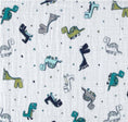 Load image into Gallery viewer, Dinosaur Crib Sheet + Swaddle Blanket Set - MookyPookyandMuffin