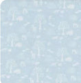 Load image into Gallery viewer, Misty Blue Forest Friends Toile Ready to Ship Crib Sheet - MookyPookyandMuffin