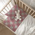 Load image into Gallery viewer, Pink Blush Plaid Custom Baby and Toddler Bedding - MookyPookyandMuffin