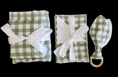Load image into Gallery viewer, Spring Green Check Ready to Ship Baby Shower Gift Set - MookyPookyandMuffin