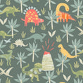 Load image into Gallery viewer, Dinosaurs in Green Custom Baby and Toddler Bedding - MookyPookyandMuffin