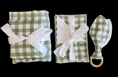 Load image into Gallery viewer, Green and Cream Gingham Custom Baby and Toddler Bedding
