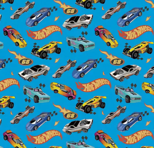 Hot Wheels in Blue Baby and Toddler Bedding