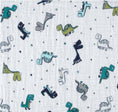 Load image into Gallery viewer, Dinosaur Crib Sheet + Swaddle Blanket Set - MookyPookyandMuffin
