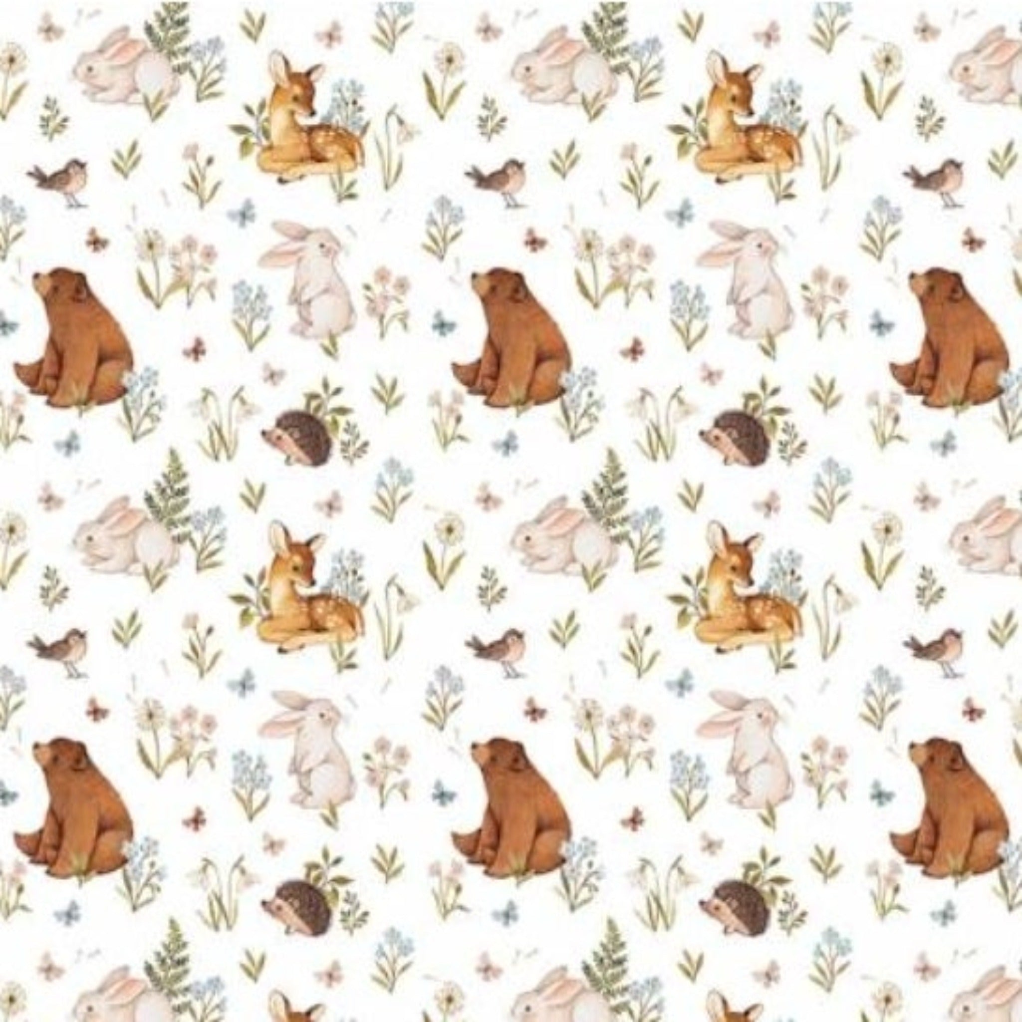 Baby Animals on a White Background Custom Baby and Toddler Bedding - MookyPookyandMuffin