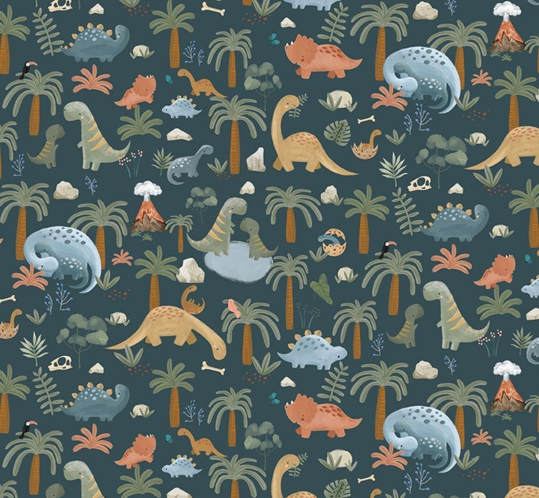 Dinosaur Crib Sheet + Swaddle Blanket Set - MookyPookyandMuffin