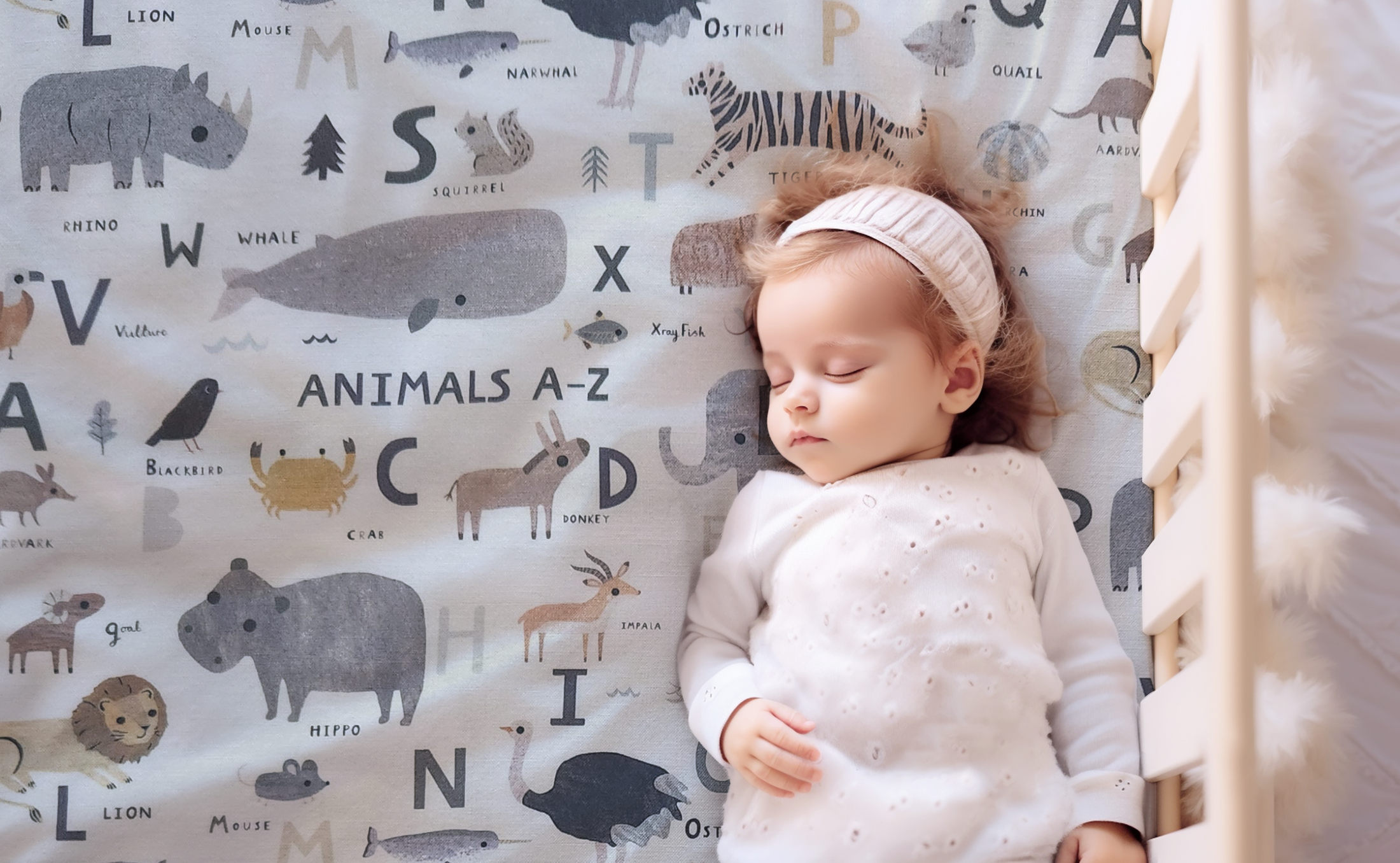 Animals from A to Z Custom Baby and Toddler Bedding