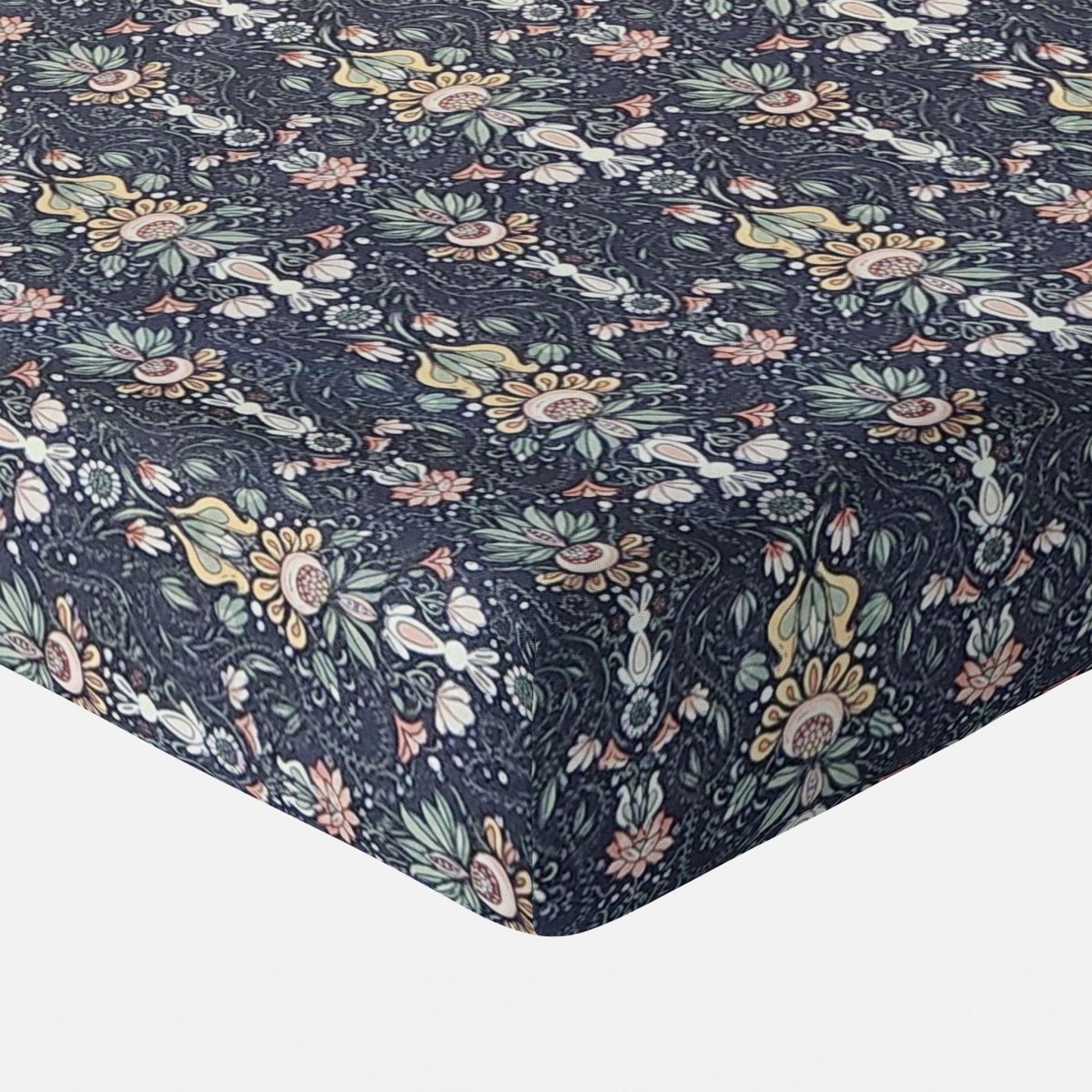 Bunny Flowers Custom Baby and Toddler Bedding - MookyPookyandMuffin