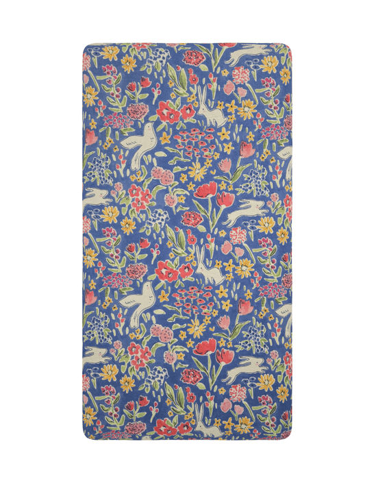 Bunny Sanctuary Hamdmade Crib Sheet - MookyPookyandMuffin