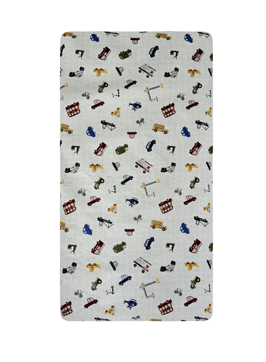 City Hustle and Bustle – Vehicle Parade Crib Handmade Baby and Toddler Bedding - MookyPookyandMuffin