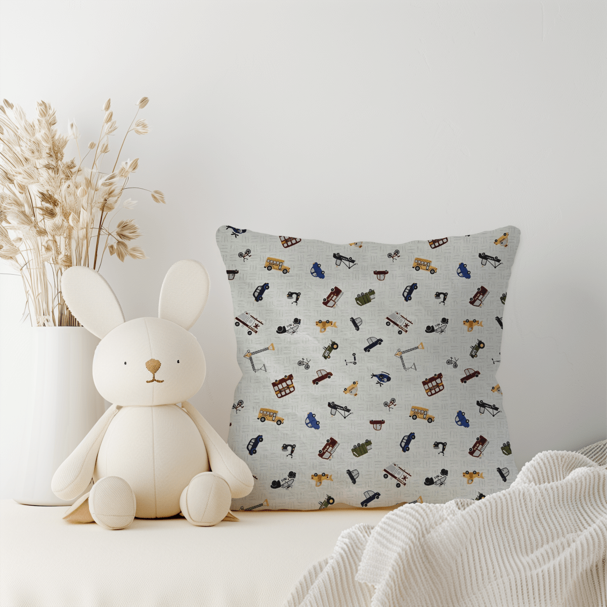 City Hustle and Bustle – Vehicle Parade Crib Handmade Baby and Toddler Bedding - MookyPookyandMuffin