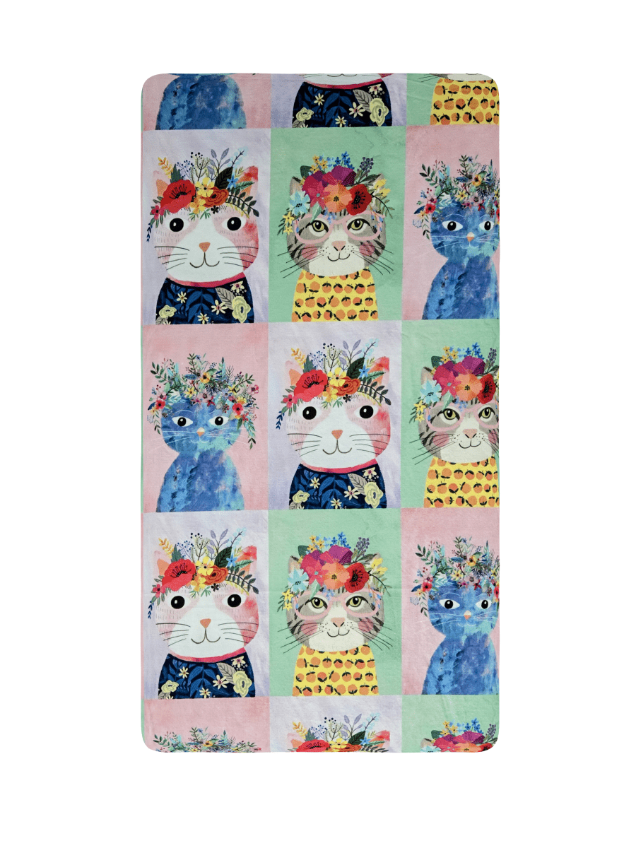 Crowned Kitty Cats Ready to Ship Handmade Crib Sheet - MookyPookyandMuffin
