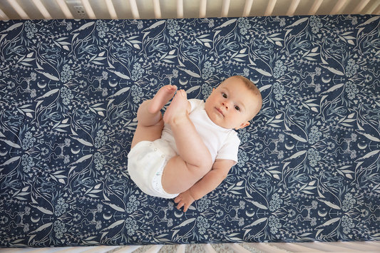 Sound of the Sea Enchanted Ocean in Midnight Custom Baby and Toddler Bedding - MookyPookyandMuffin