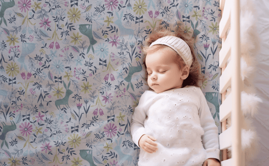 Floral Bunny Handmade Ready to Ship Crib Sheet - MookyPookyandMuffin