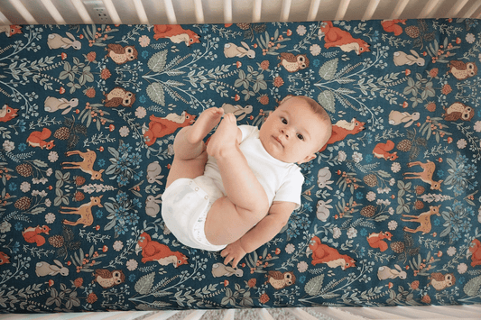 Forest Adventure in Green Custom Baby and Toddler Bedding - MookyPookyandMuffin