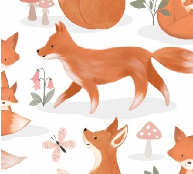 Fox Trot Flannel Custom Baby and Toddler Bedding - MookyPookyandMuffin