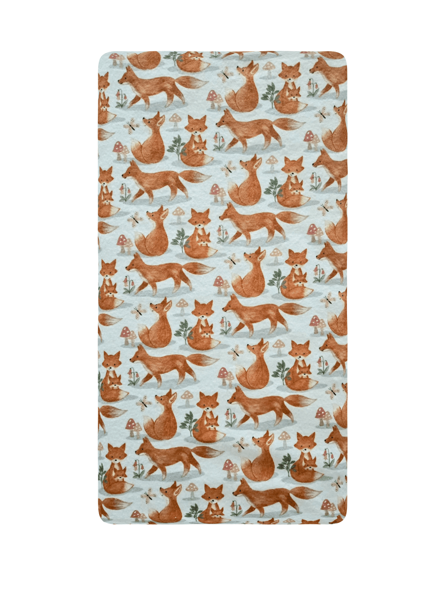 Fox Trot Flannel Handmade Baby and Toddler Bedding - MookyPookyandMuffin