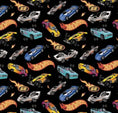 Load image into Gallery viewer, Hot Wheels in Black Handmade Baby and Toddler Bedding - MookyPookyandMuffin
