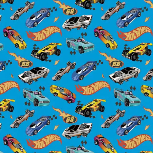 Hot Wheels in Blue Baby and Toddler Bedding - MookyPookyandMuffin