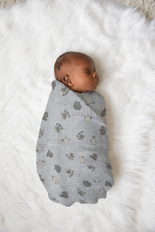 I Love My Lambie Swaddle Blanket - MookyPookyandMuffin