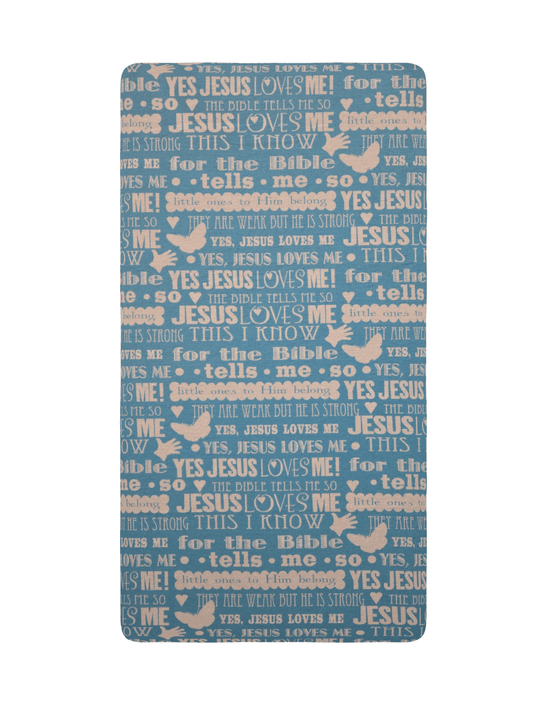 Jesus Loves Me Handmade Ready to Ship Crib Sheet - MookyPookyandMuffin