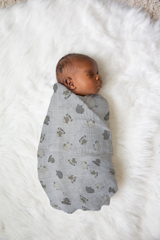 I Love My Lambie Swaddle Blanket