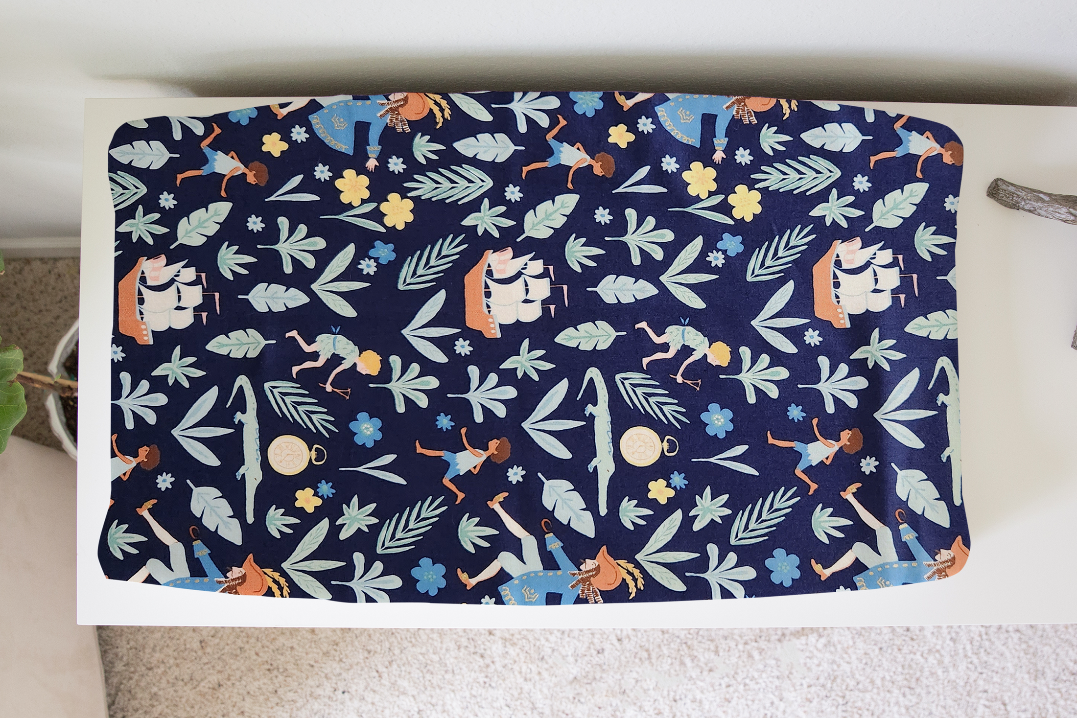 Peter Pan in Midnight Blue Custom Baby and Toddler Bedding - MookyPookyandMuffin