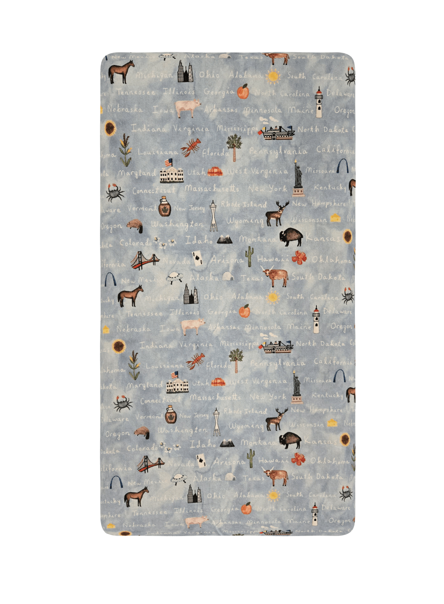 Our Country and What Makes it Special Ready to Ship Crib Sheet - MookyPookyandMuffin