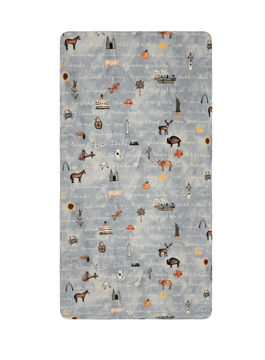 Our Country and What Makes it Special Ready to Ship Crib Sheet - MookyPookyandMuffin