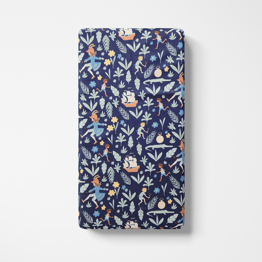 Peter Pan in Midnight Blue Custom Baby and Toddler Bedding - MookyPookyandMuffin