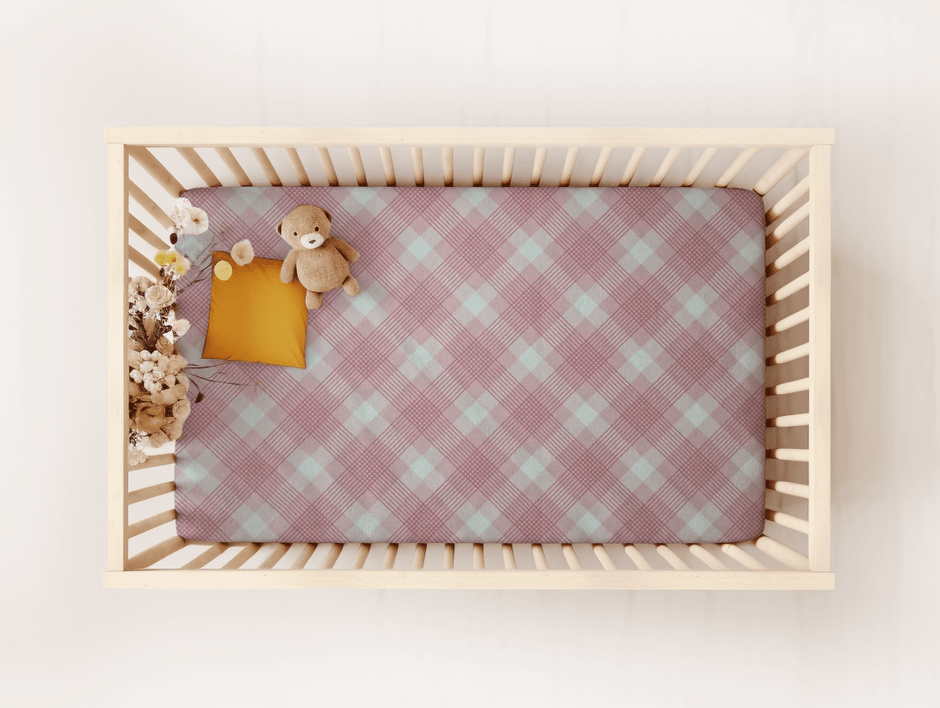 Pink Blush Plaid Custom Baby and Toddler Bedding - MookyPookyandMuffin