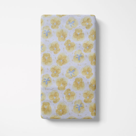 Pretty Yellow Pansies Custom Baby and Toddler Bedding - MookyPookyandMuffin