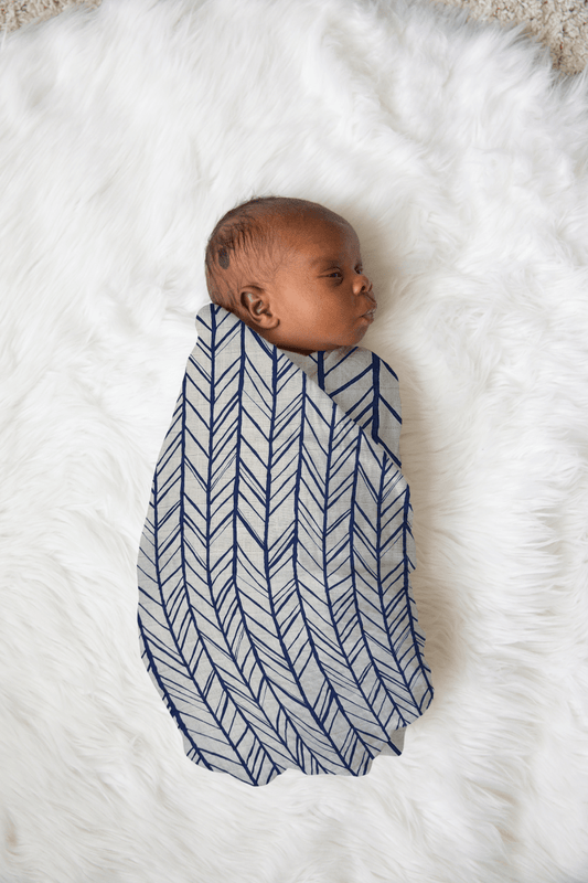 Royal Herringbone Swaddle Blanket - MookyPookyandMuffin