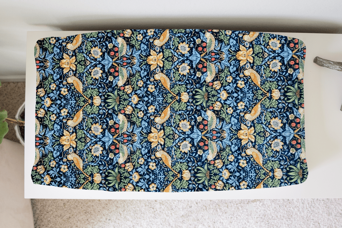 Strawberry Thief in Blue – Handmade William Morris Baby & Toddler Bedding - MookyPookyandMuffin