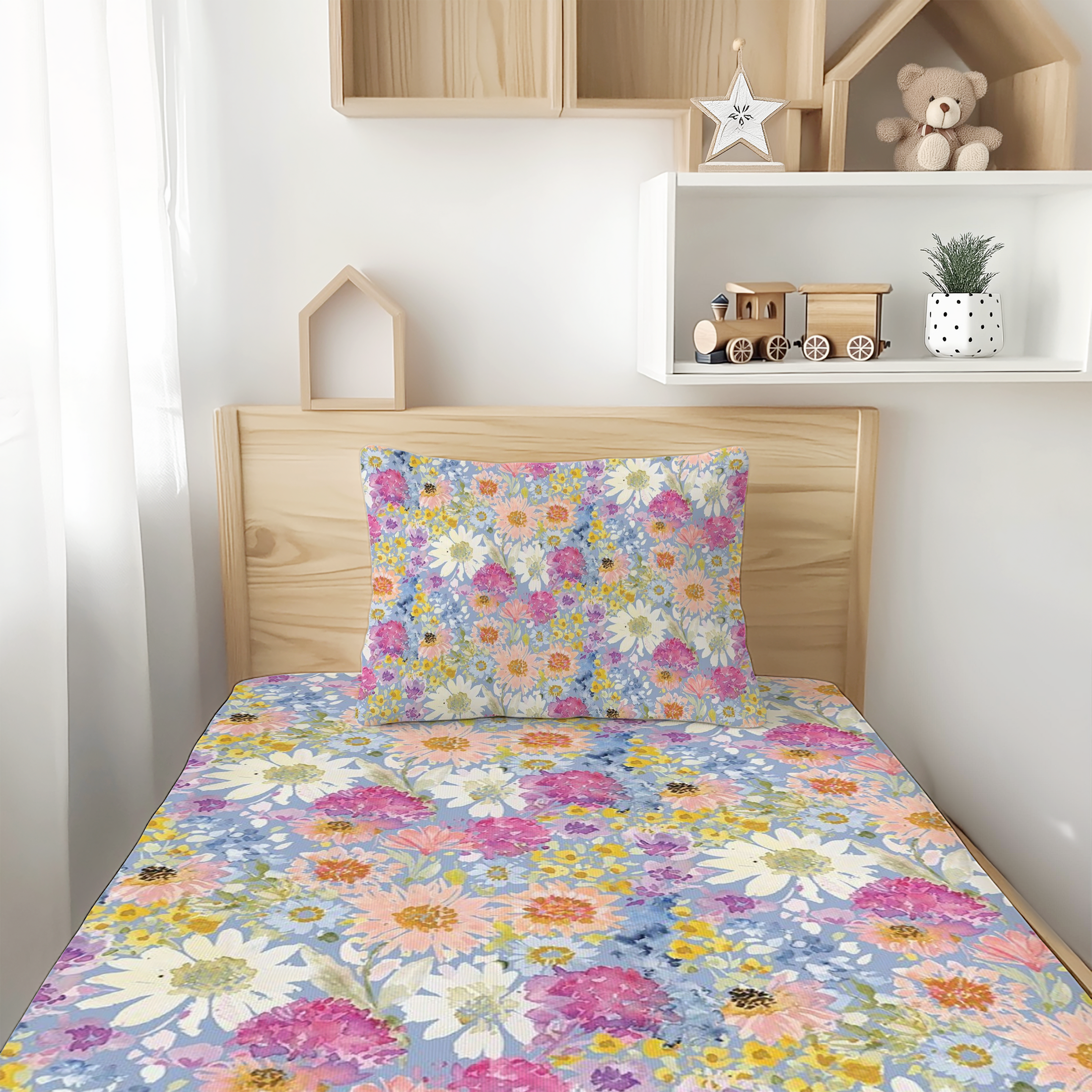 Watercolor Flowers TwinSheet Set