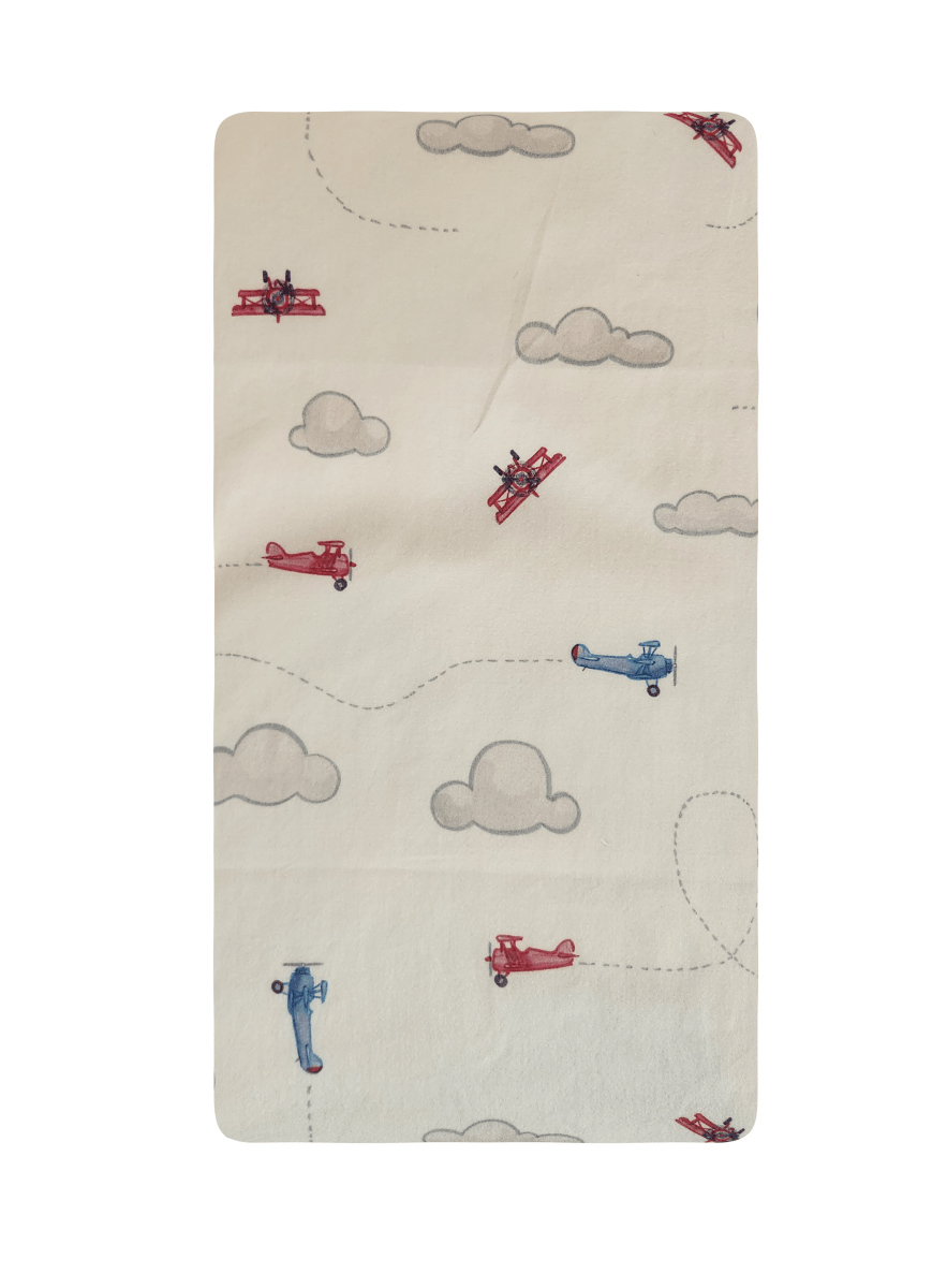 Planes Organic Crib Sheet Ready to Ship - MookyPookyandMuffin