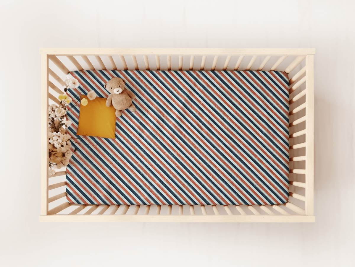 Vintage Barber Stripes Baby and Toddler Bedding Collection - MookyPookyandMuffin