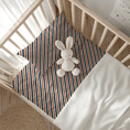 Load image into Gallery viewer, Vintage Barber Stripes Baby and Toddler Bedding Collection - MookyPookyandMuffin
