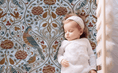 Load image into Gallery viewer, William Morris Orkney Pheasant Handmade Baby and Toddler Bedding - MookyPookyandMuffin
