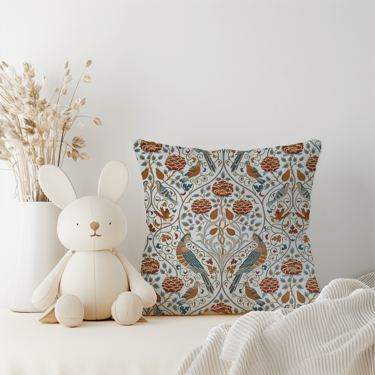 William Morris Orkney Pheasant Handmade Baby and Toddler Bedding - MookyPookyandMuffin