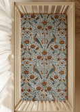 Load image into Gallery viewer, William Morris Orkney Pheasant Handmade Baby and Toddler Bedding - MookyPookyandMuffin
