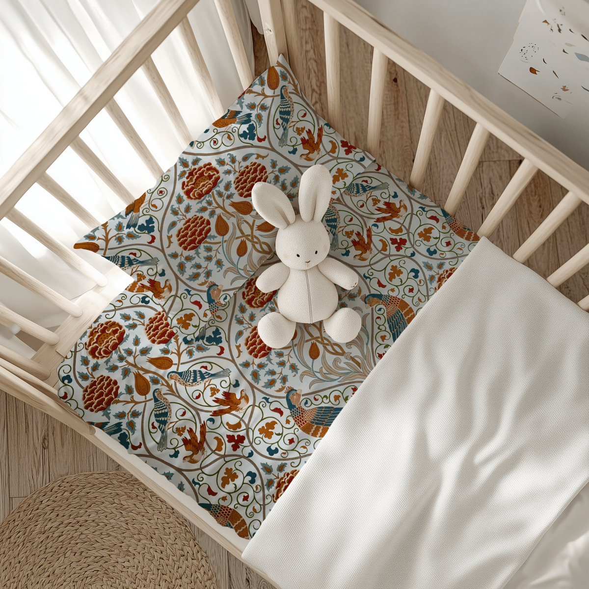 William Morris Orkney Pheasant Handmade Baby and Toddler Bedding - MookyPookyandMuffin