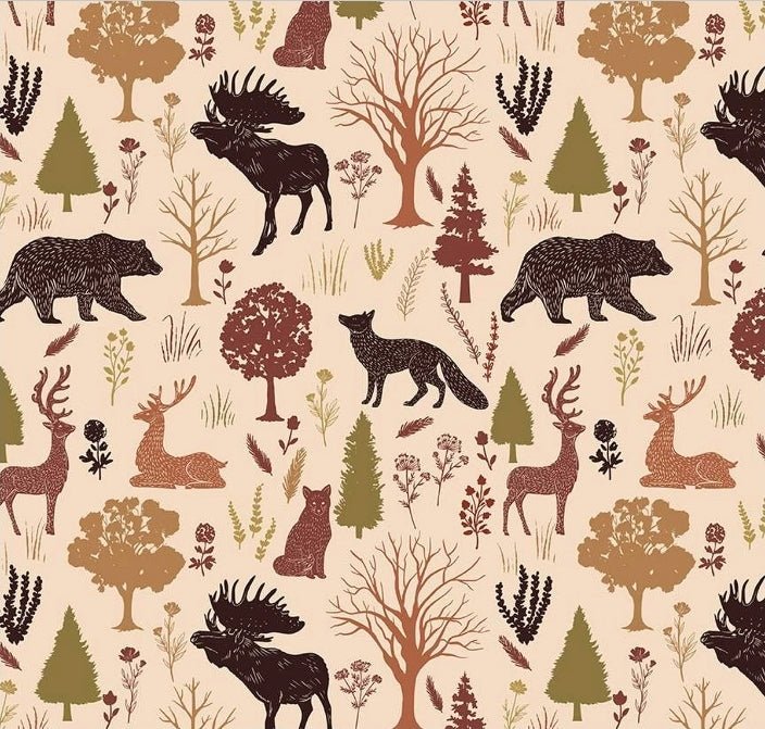 Flannel Woodland Handmade Baby and Toddler Bedding - MookyPookyandMuffin