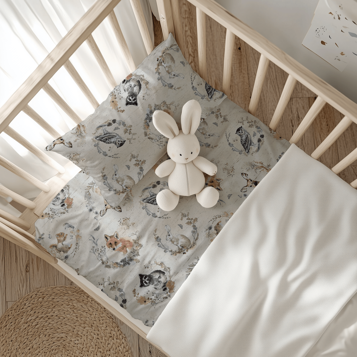🛏️Woodland Whimsy Handmade Baby and Toddler Bedding Collection - MookyPookyandMuffin