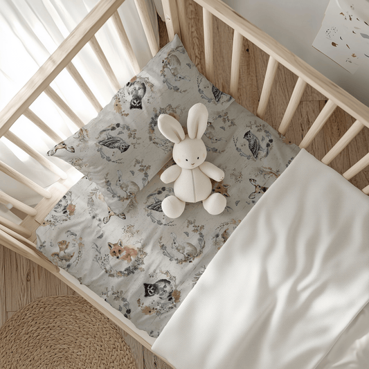 🛏️Woodland Whimsy Handmade Baby and Toddler Bedding Collection - MookyPookyandMuffin