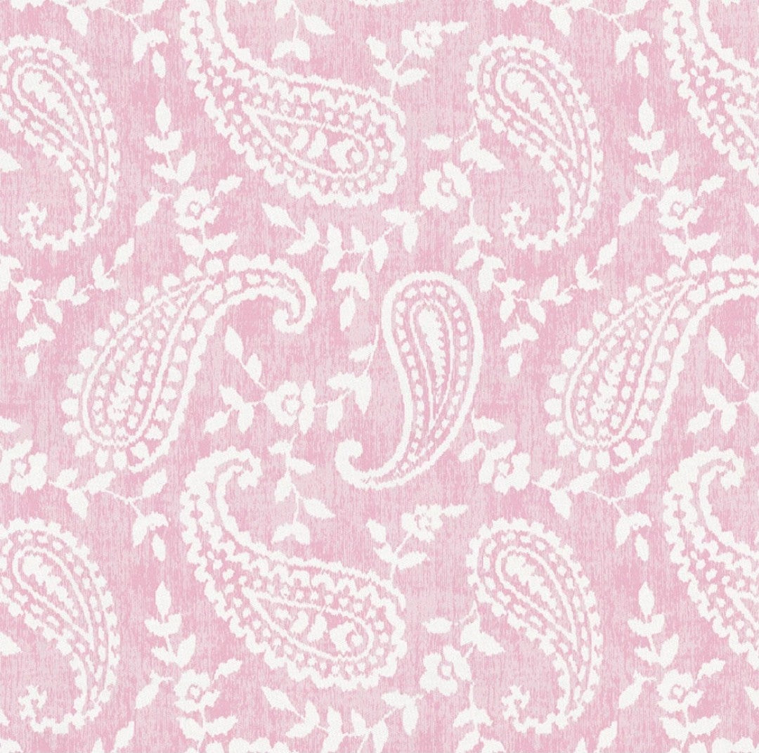 Organic Pink and White Paisley Crib Sheet - MookyPookyandMuffin