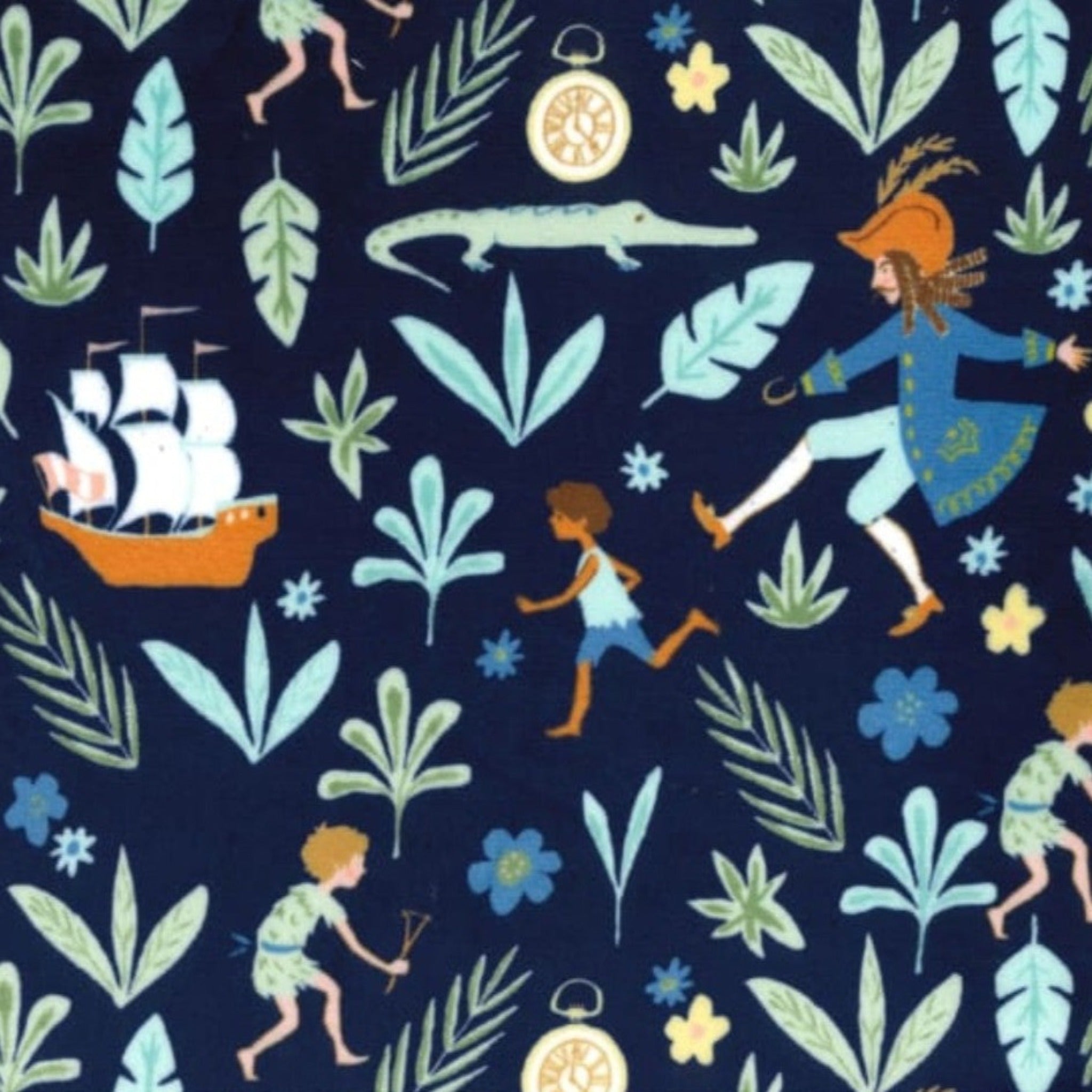 Peter Pan in Midnight Blue Custom Baby and Toddler Bedding - MookyPookyandMuffin
