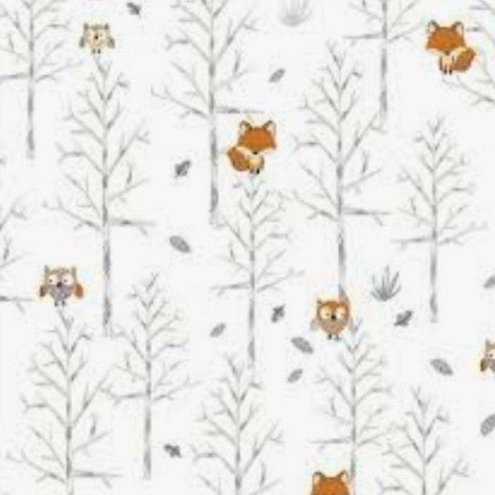 Owl and Fox Treetop Fun Swaddle Blanket - MookyPookyandMuffin
