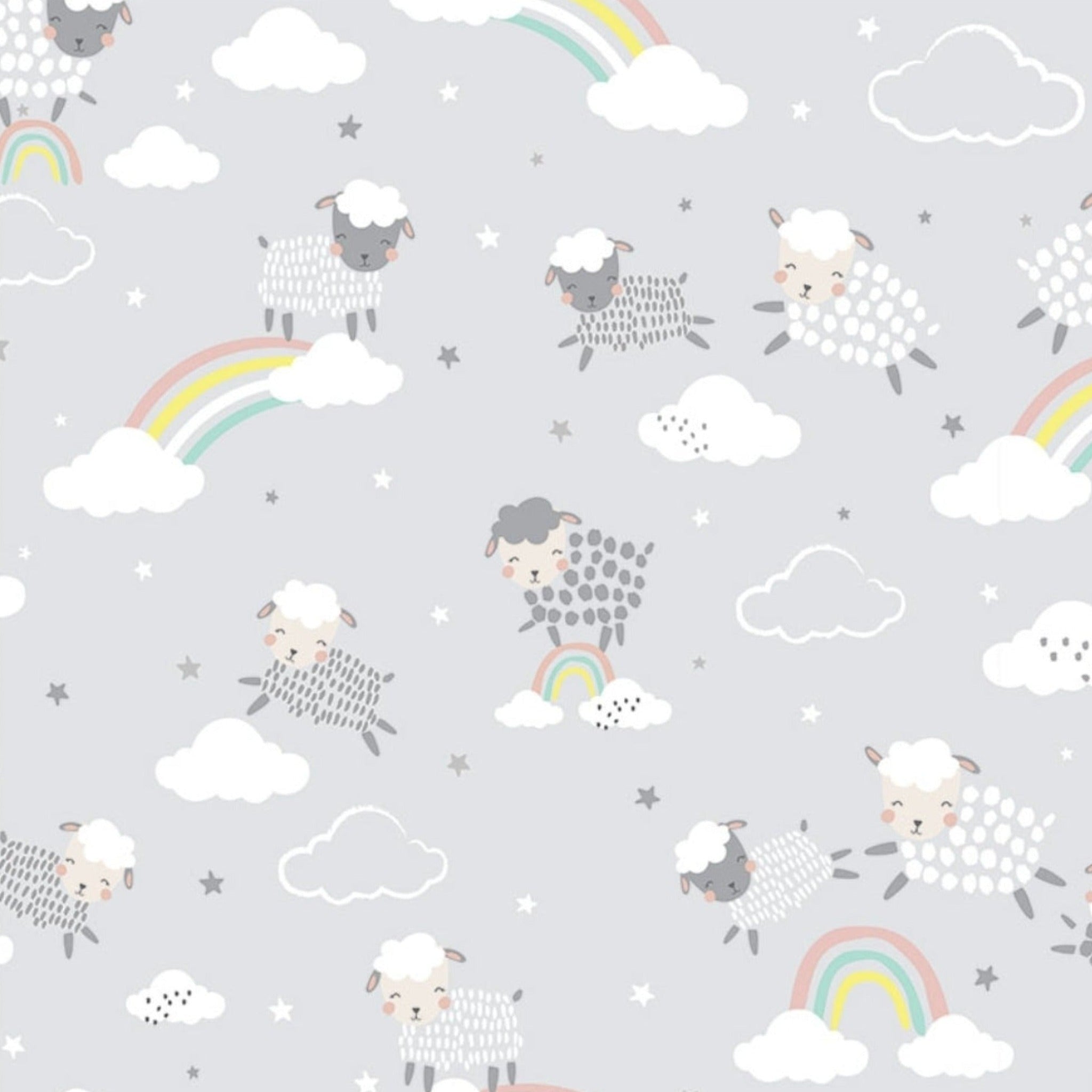 Counting Sheep and Rainbows Custom Baby and Toddler Bedding - MookyPookyandMuffin